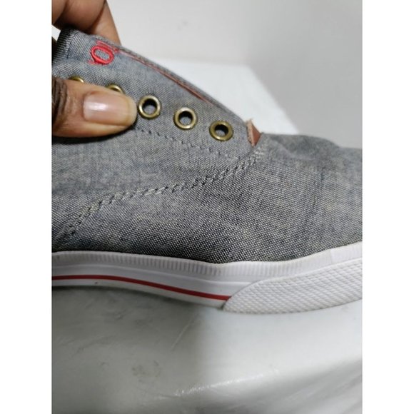 POLO Deck Vito Chambray and Leather Laceless Shoes 9.5 - Picture 10 of 12